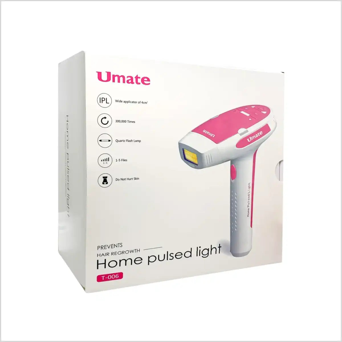 Umate Home Pulsed Light Hair Removal Device – IPL Technology for Preventing Hair Regrowth, Model T-006.