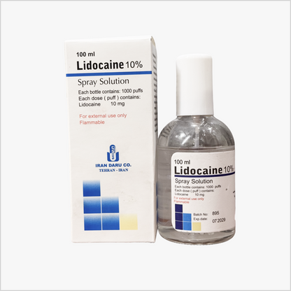 10% Lidocaine Numbing Spray Solution - 100ml