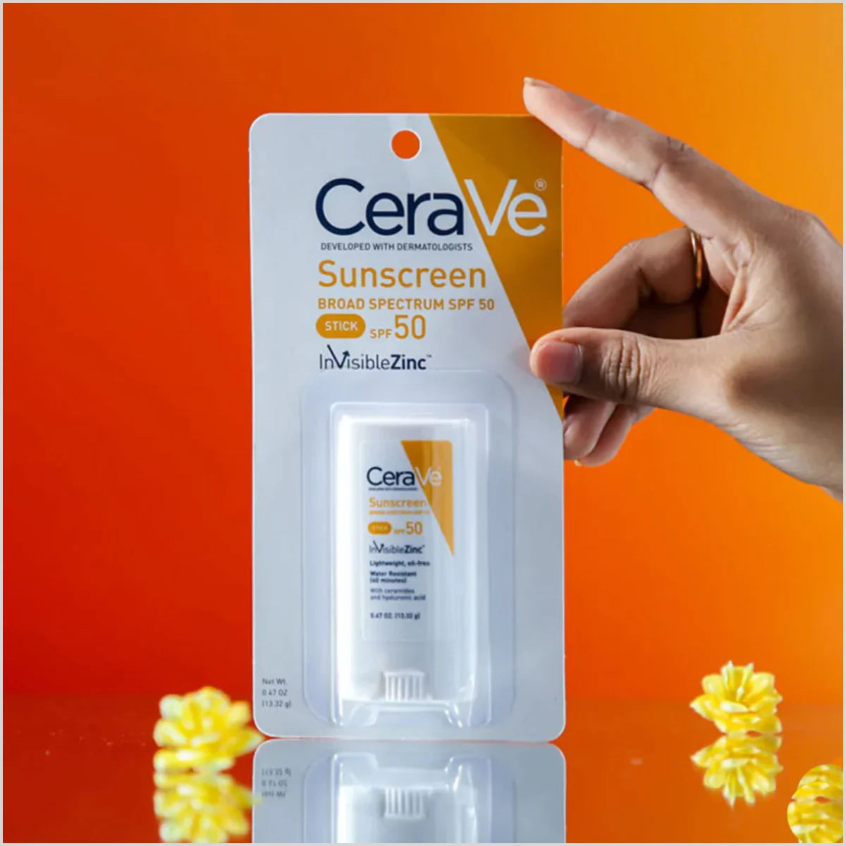CeraVe Hydrating Mineral Sunscreen SPF 50 Stick for Face
