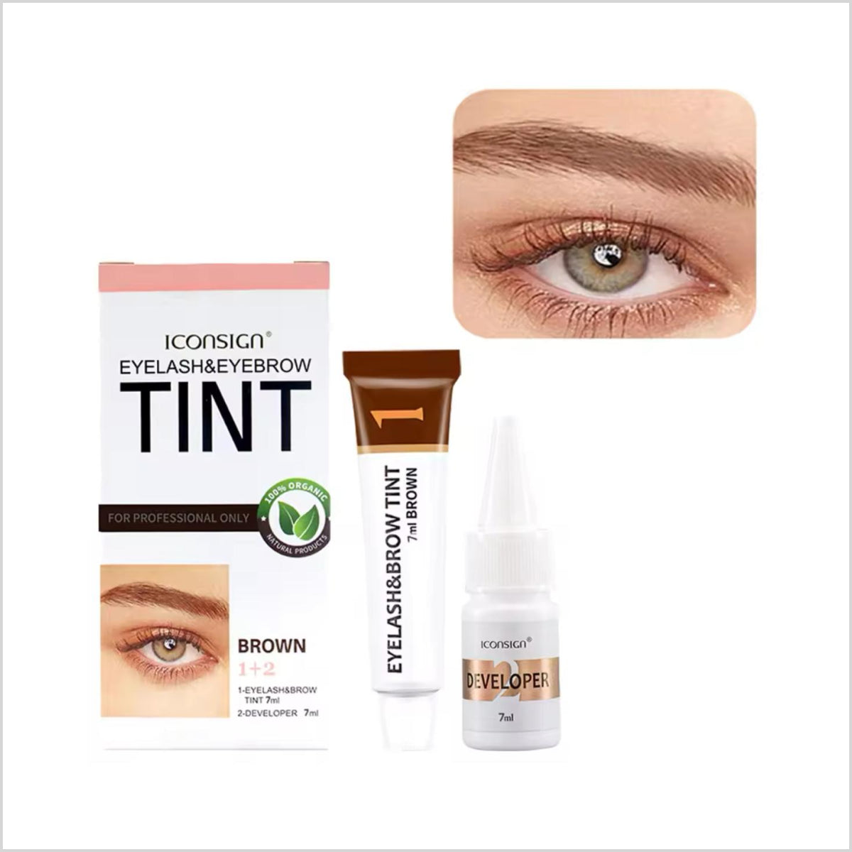 Temporary Eyebrow Tint ICONSIGN Lash & Brow Tint Kit - Shopngo