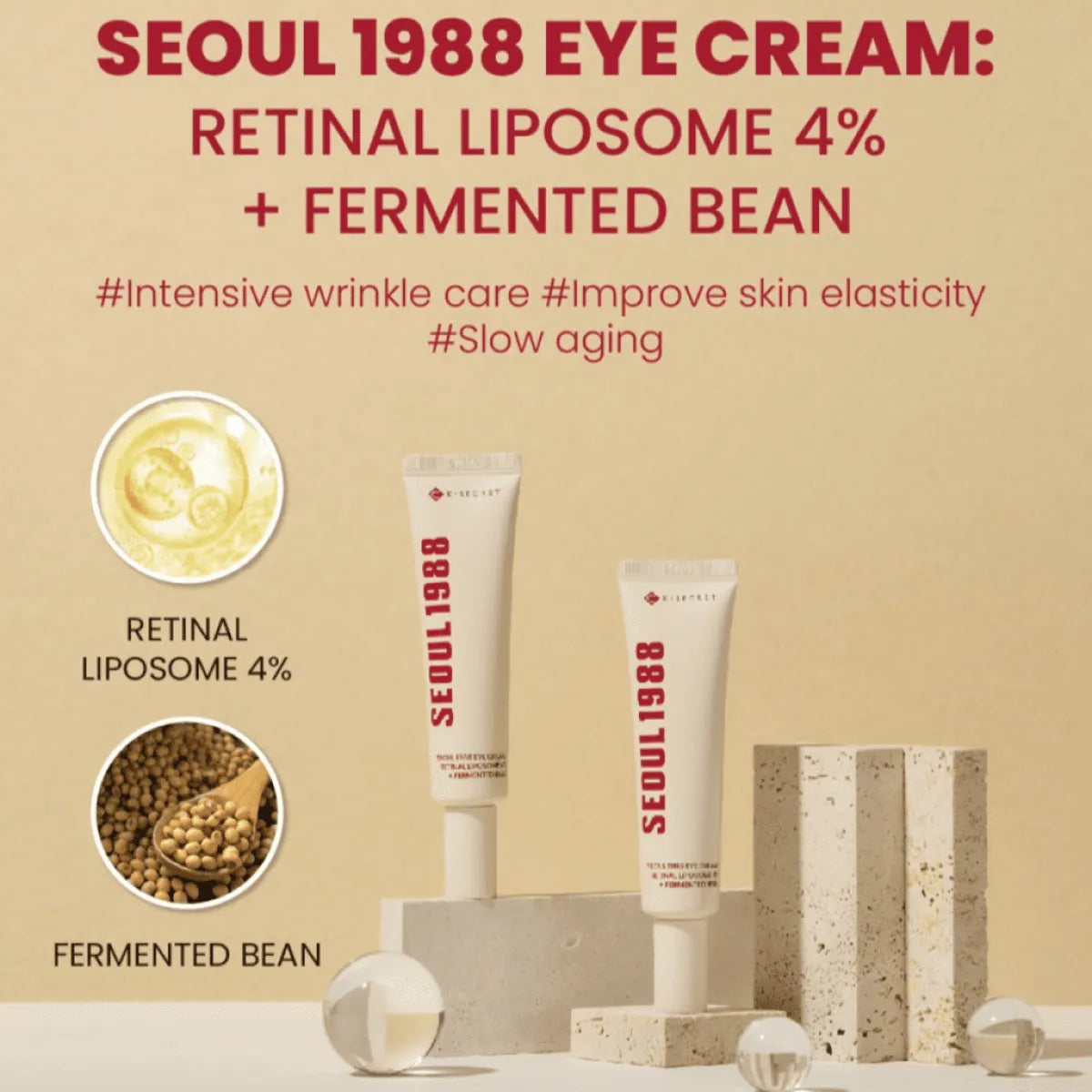 K-Secret Seoul 1988 Eye Cream Retinal Liposome 4% Fermented Bean 30ml
