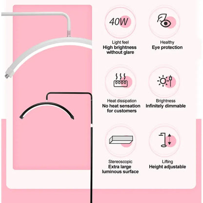 LED Half Moon Light – Professional Wall-Mount Lighting for Salons & Clinics