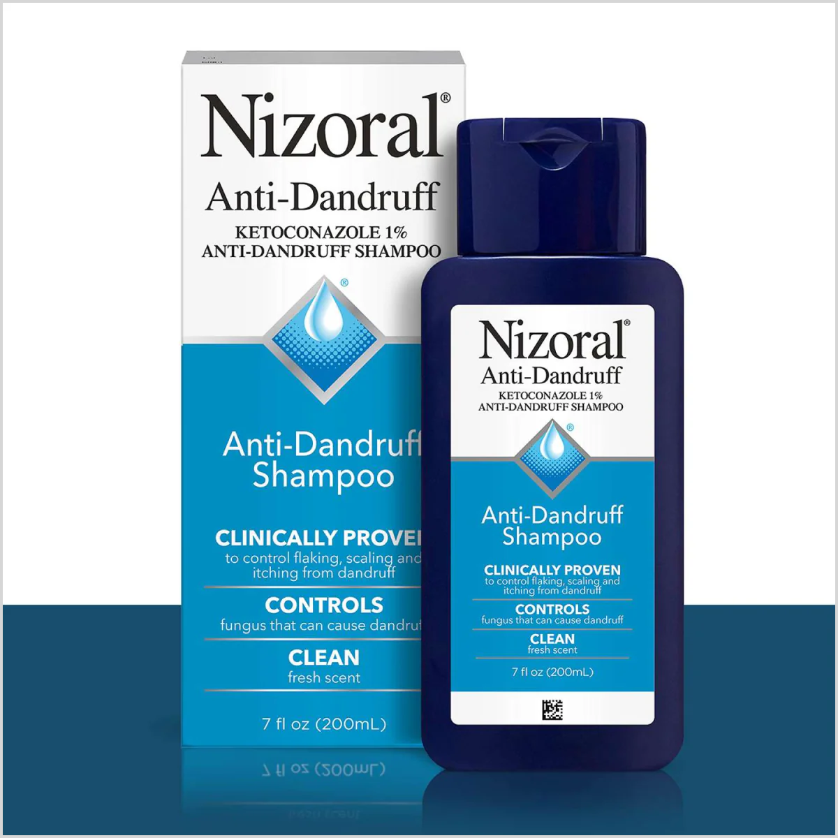 Nizoral Anti-Dandruff Shampoo with 1% Ketoconazole, Fresh Scent, 7 Fl Oz - Made in USA
