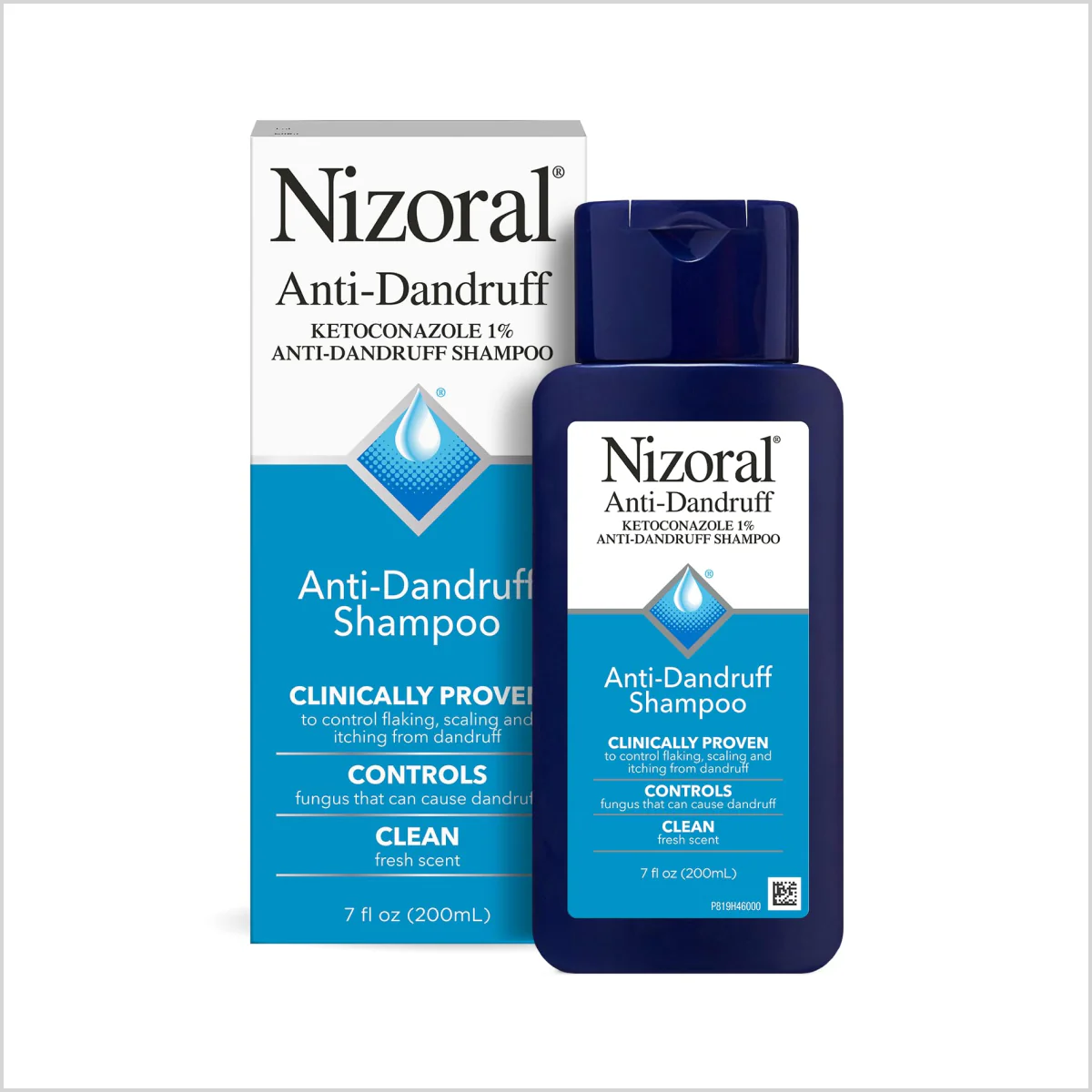 Nizoral Anti-Dandruff Shampoo with 1% Ketoconazole, Fresh Scent, 7 Fl Oz - Made in USA