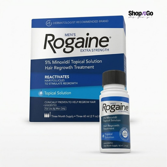 Men’s Rogaine/Regaine 5% Minoxidil Topical Solution– Extra Strength Hair Regrowth Treatment