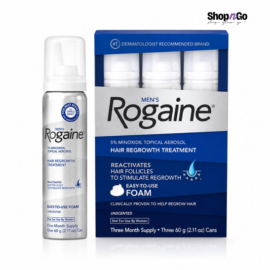 Men's Rogaine/Regaine 5% Minoxidil Foam for Hair Loss and Hair Regrowth