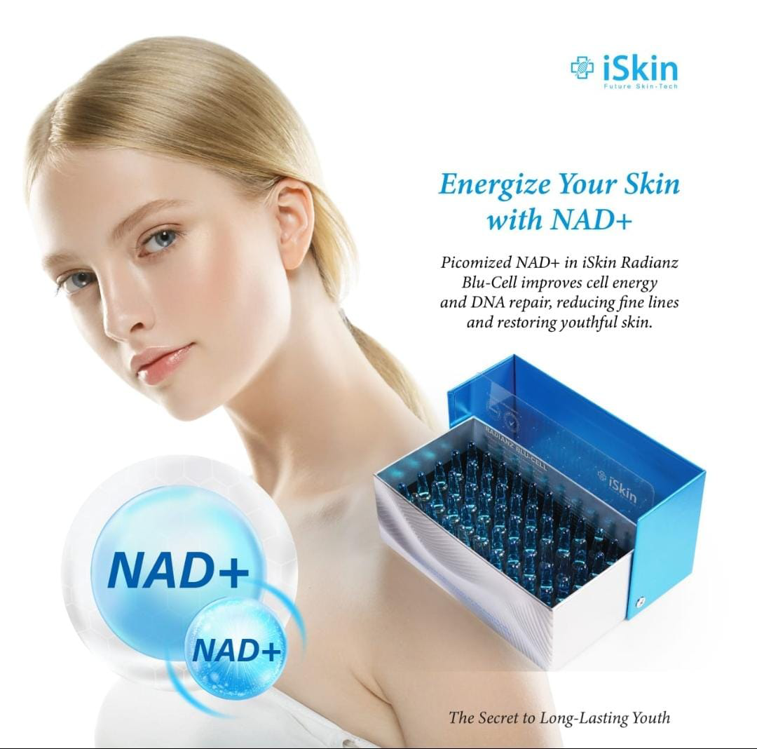 iSkin Radianz Blu Cell With NAD+ Glutathione Injections