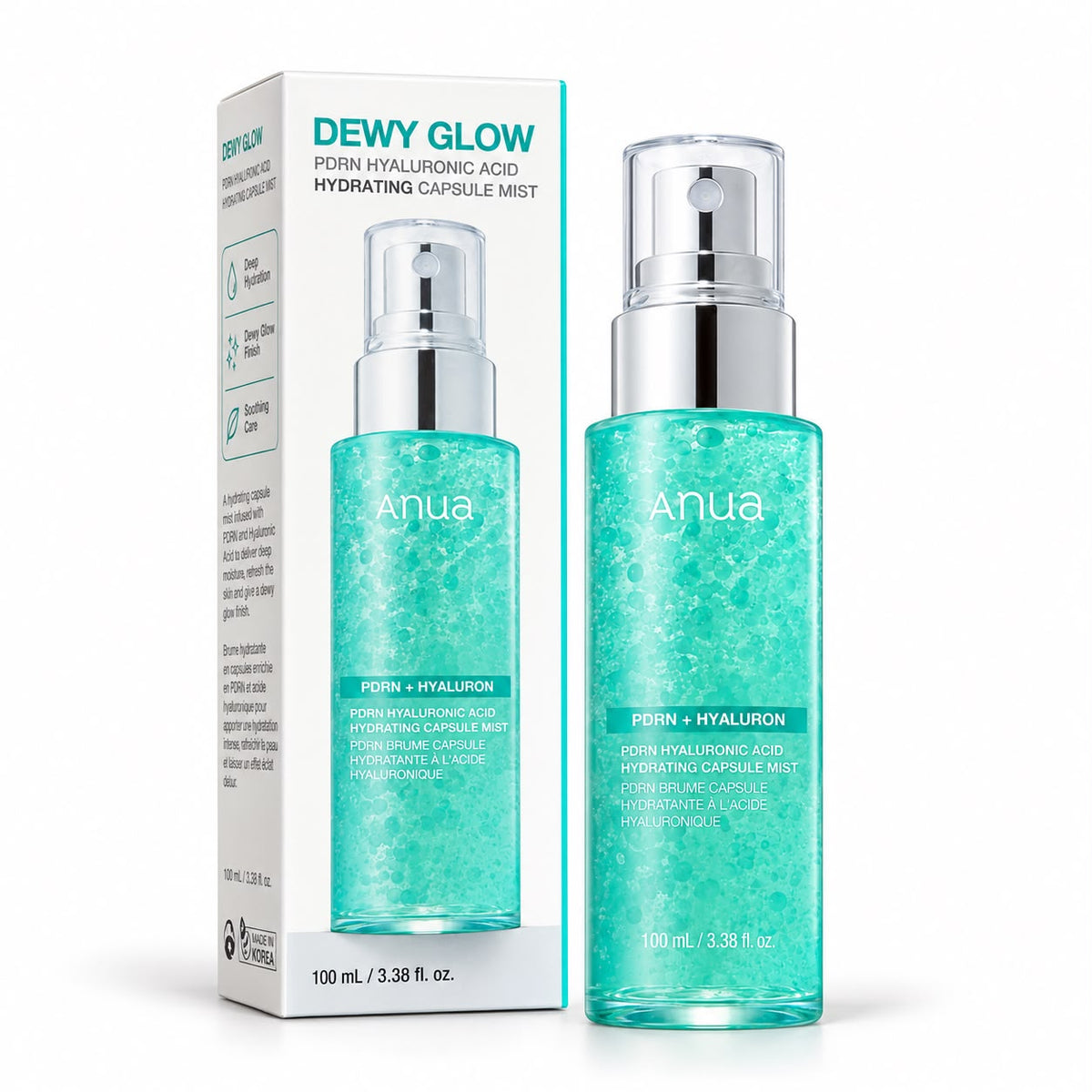 Anua PDRN Hyaluronic Acid Hydrating Capsule Mist – Made in Korea